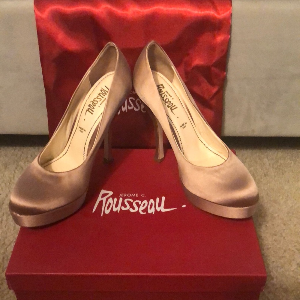 Jerome C. Rousseau elegant nude pumps